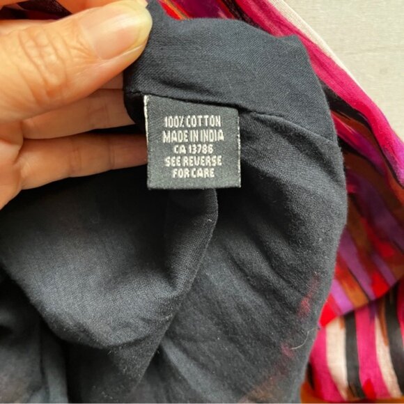 Kaktus boho Striped Women's Tank top cotton dress Sz S - Picture 9 of 12